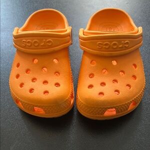 CROCS Orange Water Shoes with Ventilation and Heel Strap